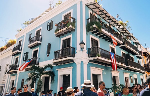 Holiday season in Old San Juan.
