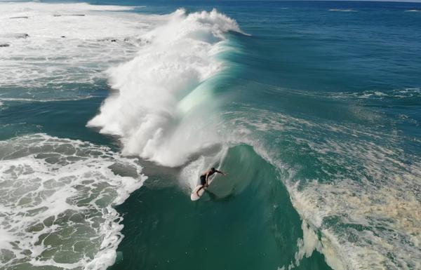 Brian Toth surfing in Puerto Rico.