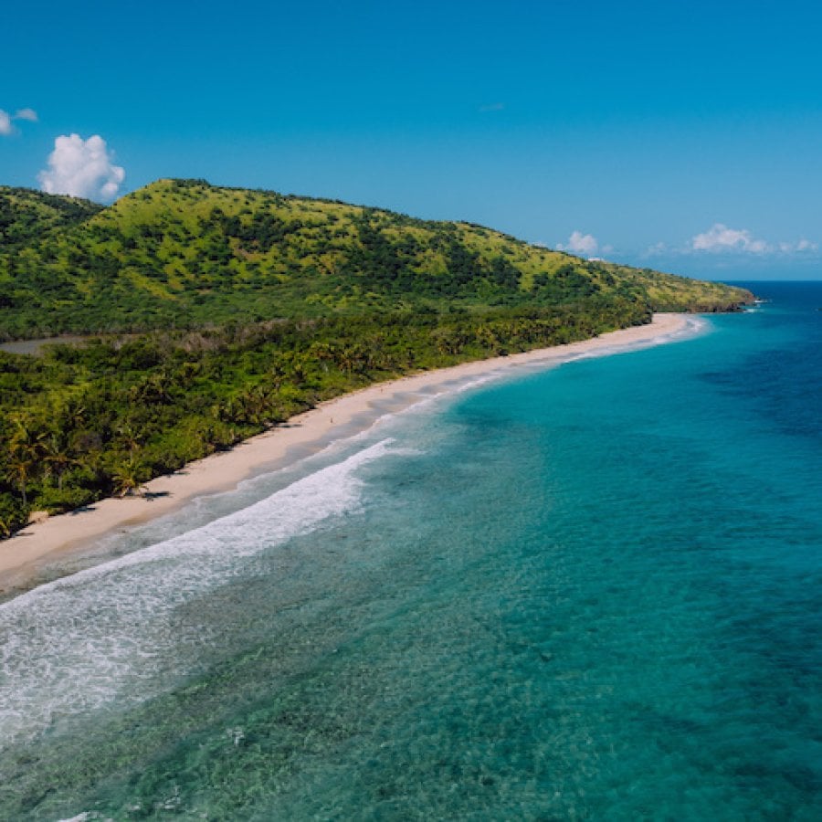 Pristine shores of Culebra, a paradise island offering some of the best places to snorkel in Puerto Rico.