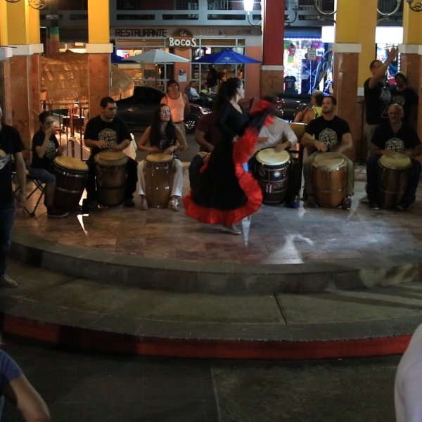 Local performers at Rincón’s Art Walk, a popular cultural event