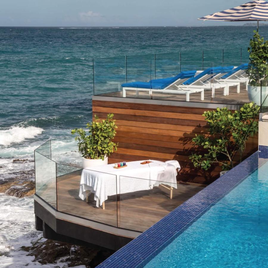 Over the ocean spa treatment at the Spa at the Condado Vanderbilt Hotel. 