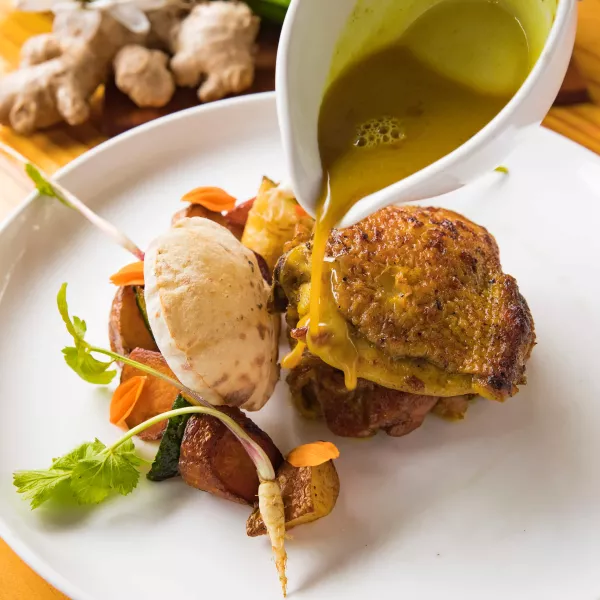 Cocina Abierta’s plated dish – a beautifully presented meal at one of the best restaurants in San Juan
