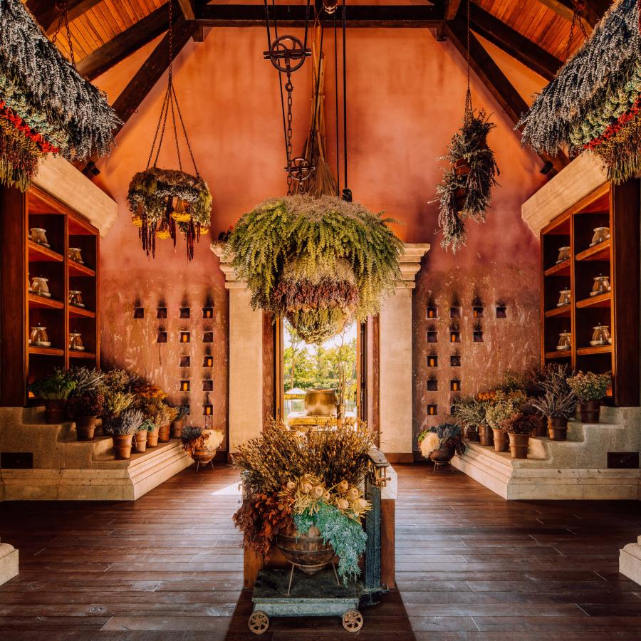 Interior view of spa botanico at Dorado Beach Resort, a Ritz-Carlton Reserve. 