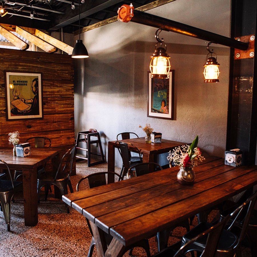 View of the lounge area at Bier Garden in Utuado