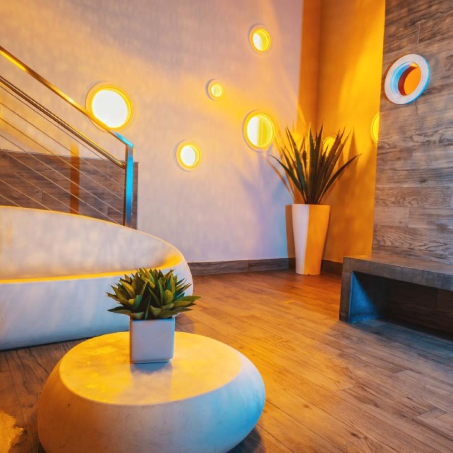 Inside view of a waiting area in Cloud Spa.