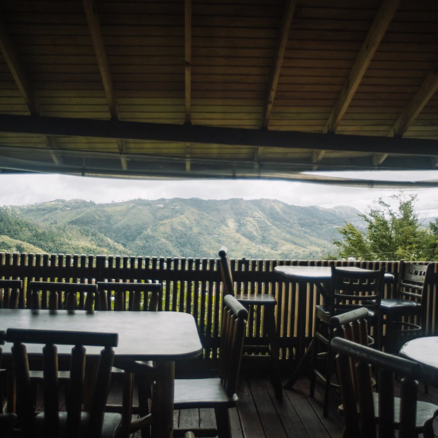 The mountain views from the Roka Dura Wine and Grill restaurant