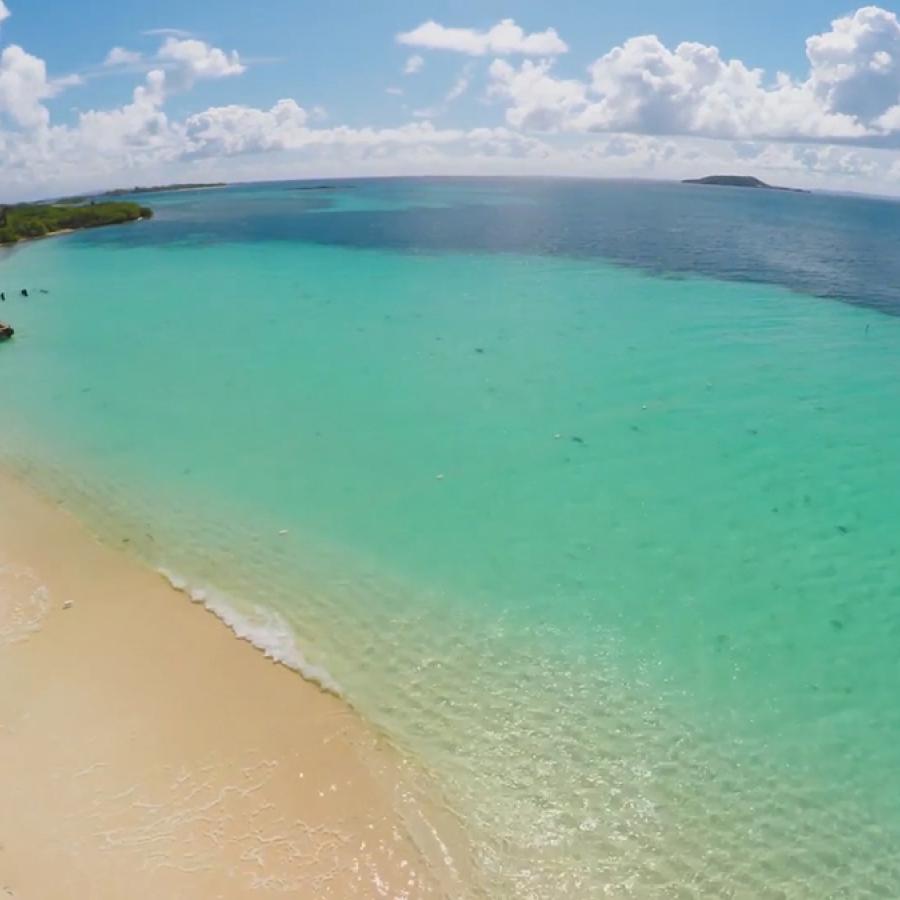 Aerial view of Icacos Beach.