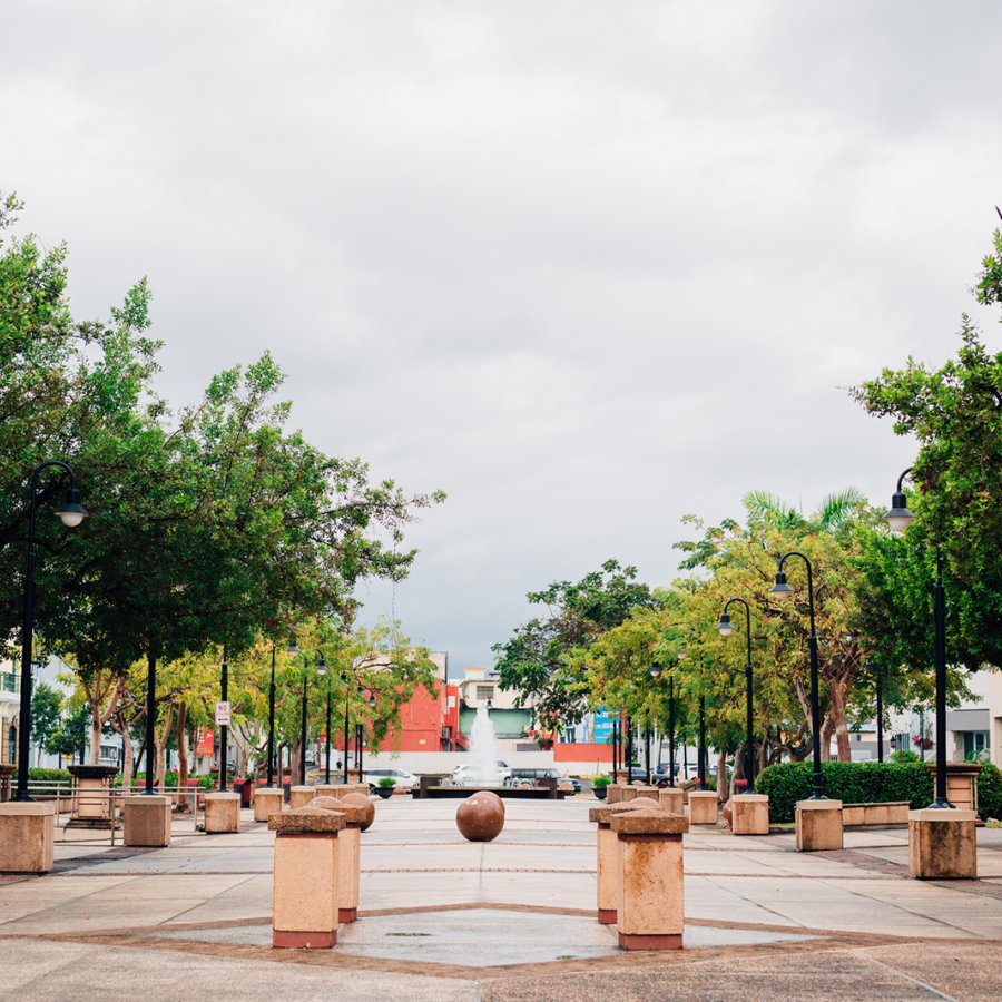 View of Paseo de las Artes in Caguas.