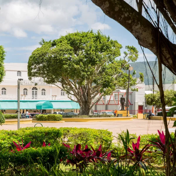Beautifully landscaped town center of Gurabo