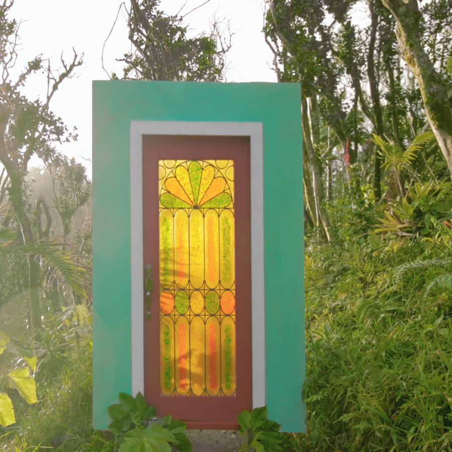 Door in a forest
