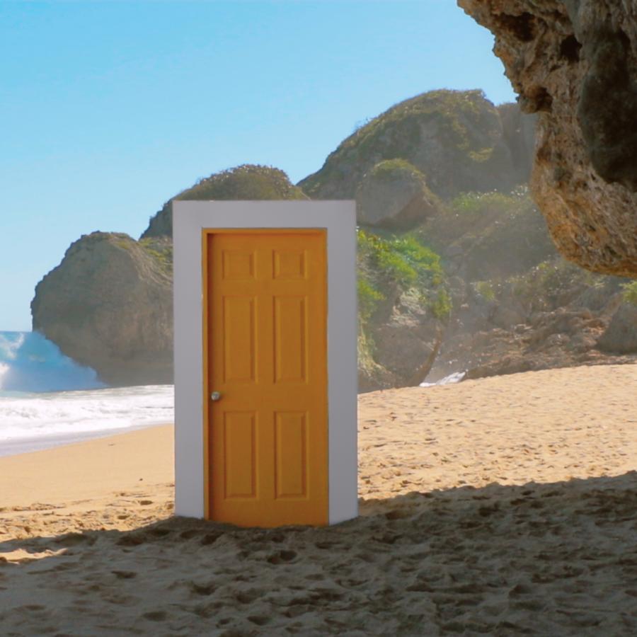 Door on a beach