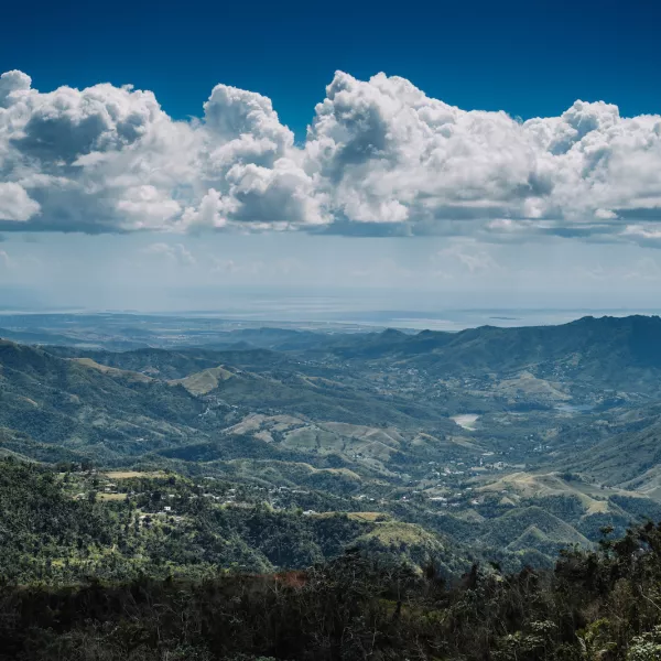 Gorgeous mountain view in Puerto Rico's central region.