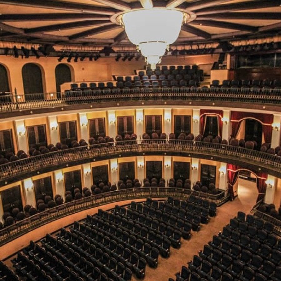 Tapia Theater, a historic performing arts venue and cultural landmark in Old San Juan, Puerto Rico.