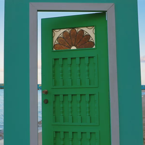 Door on a beach
