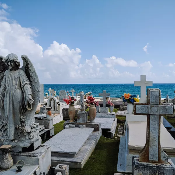 View of the Santa María Magdalena de Pazzis Cemetery in Old San Juan.