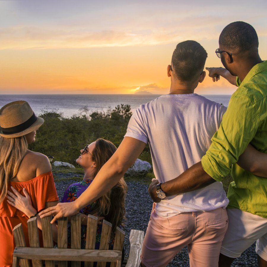 Couples enjoy the sunsets in Cabo Rojo