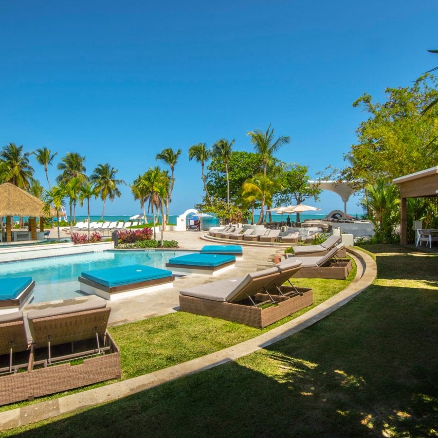 Pool area at the Fairmont El San Juan Hotel