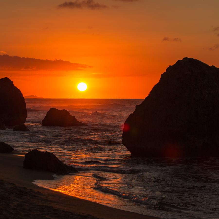View of Survival Beach in Aguadilla.