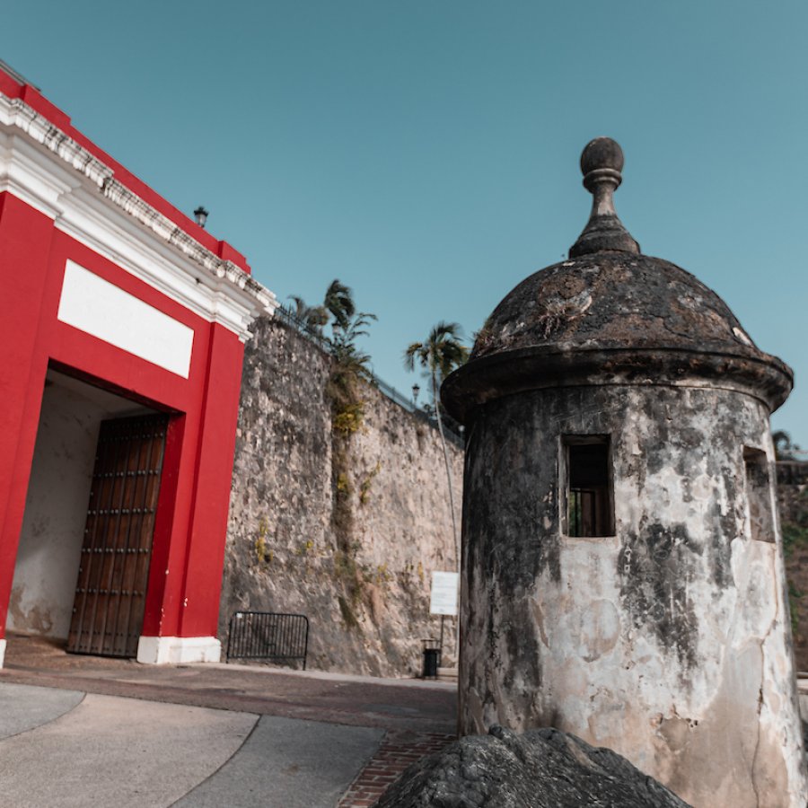 View of the Puerta de San Juan, which was the original entrance to the walled city when it was built in 1517.