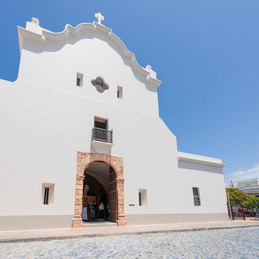 View of the San José Church, one of the oldest in America and built in 1532.