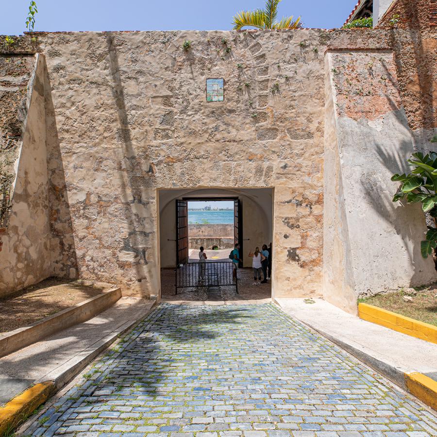 View of the Puerta de San Juan, which was the original entrance to the walled city when it was built in 1517.