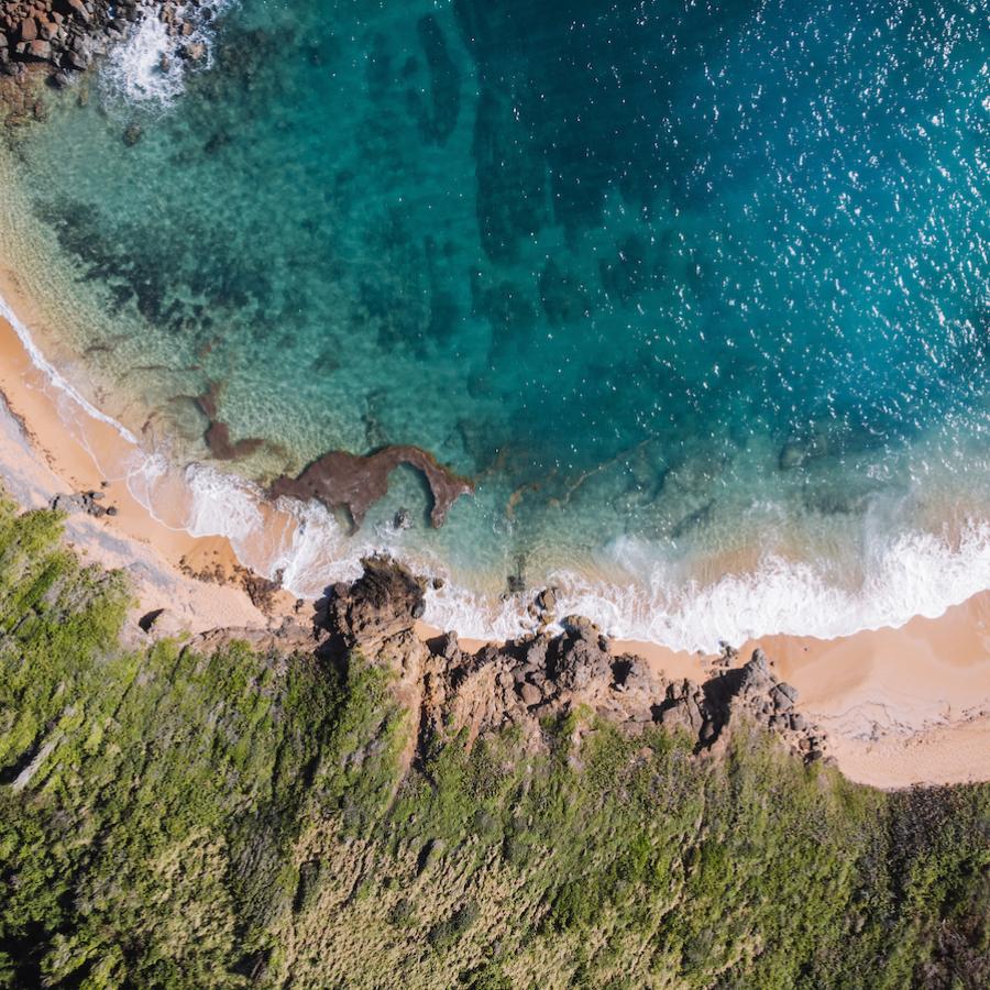 Stunning aerial view of Playa Escondida in Fajardo.