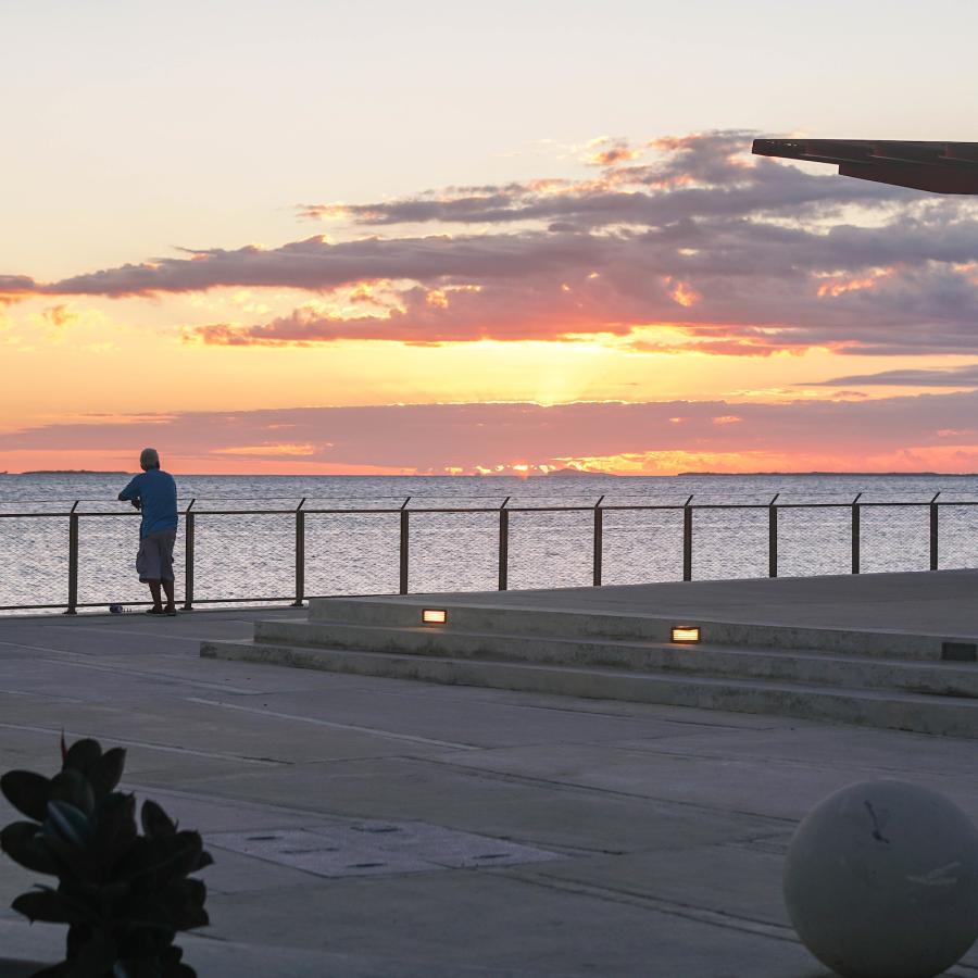 Una vista del Mar Caribe.