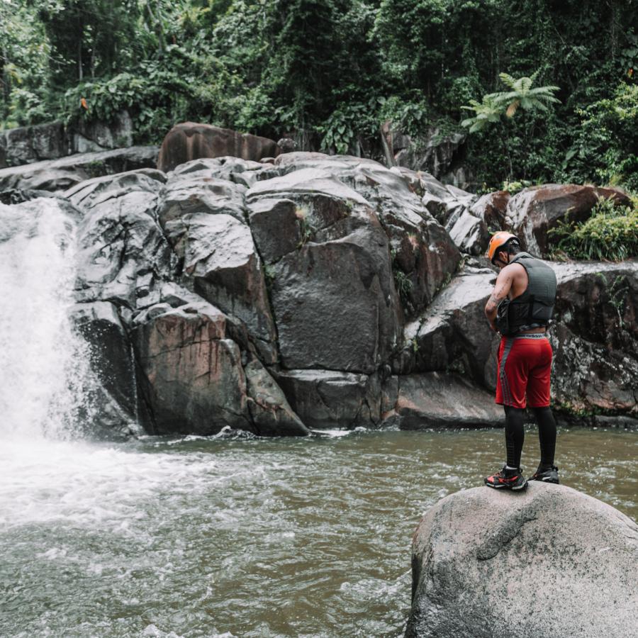 Amazing view of boulders in the river.