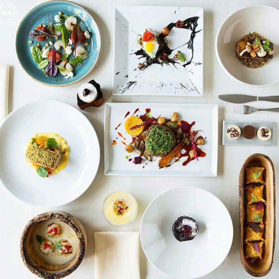 A sample of conceptual dishes made at Orujo