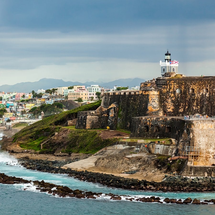 View of Castillo San Felipe del Morro, one of the best things to do in Old San Juan, Puerto Rico.