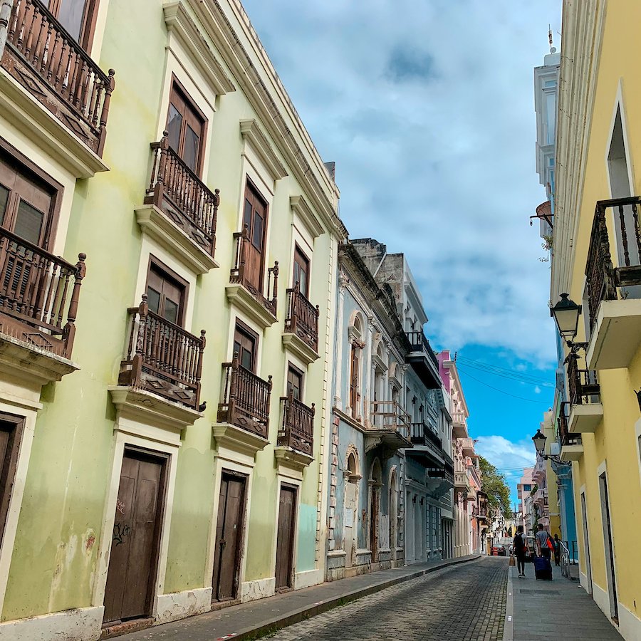 A narrow street in Old San Juan