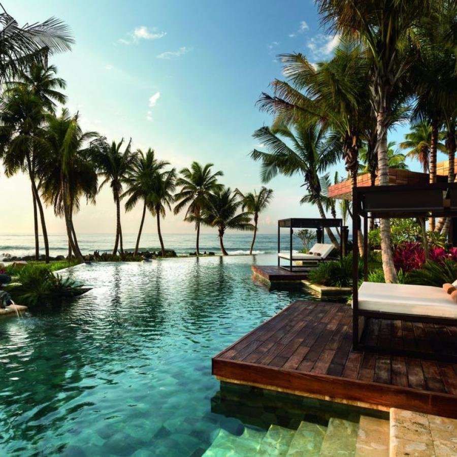 The opulent pool area at Dorado Beach, a Ritz-Carlton Reserve.