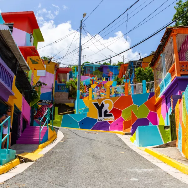 The Yaucromatic Art Gallery in Yauco bursts with color, a testament to the vibrant contemporary Puerto Rican culture and artistic expression.