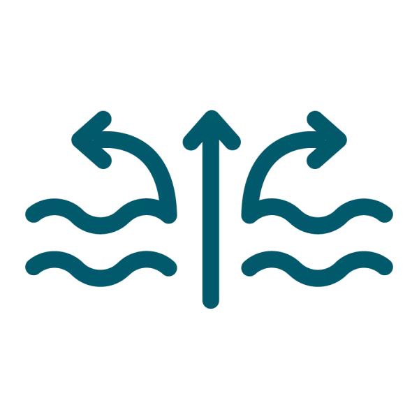 An icon to identify rip currents