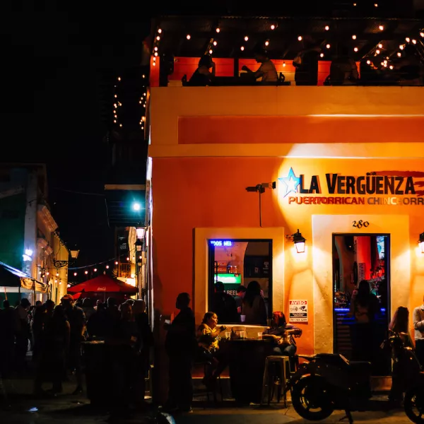 Outside look of La Verguenza restaurant