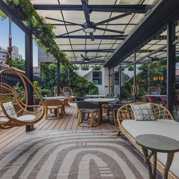 view of the lounge at Don Rafa Hotel
