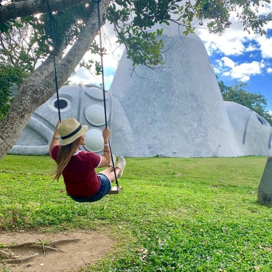 Woman in swing in Jayuya.