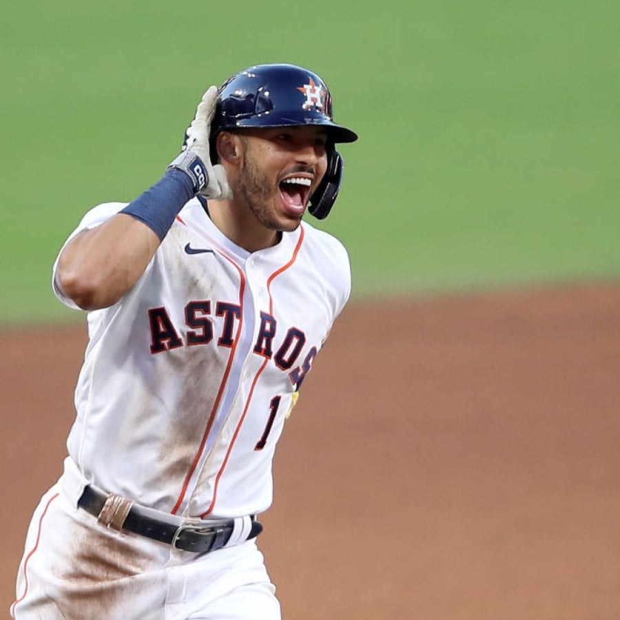 Carlos Correa, top Puerto Rican baseball player, on the field