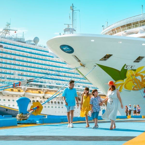 Family in a cruise in Puerto Rico.