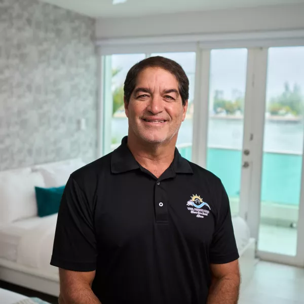 Short term rental owner René Acosta.