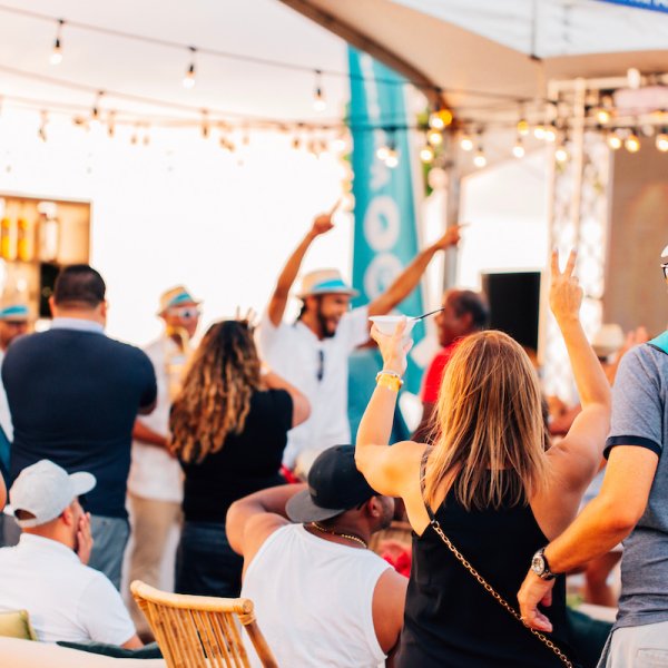 A live performance at Vivo Beach Club in Carolina, Puerto Rico.