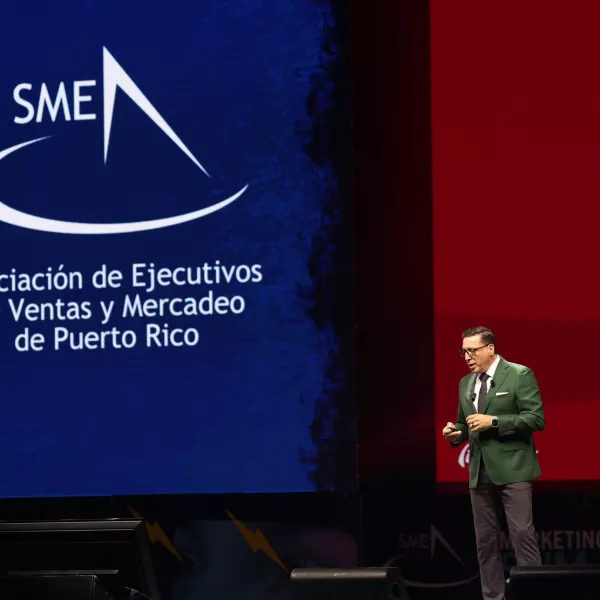 Jorge Perez at the stage at SME Summit