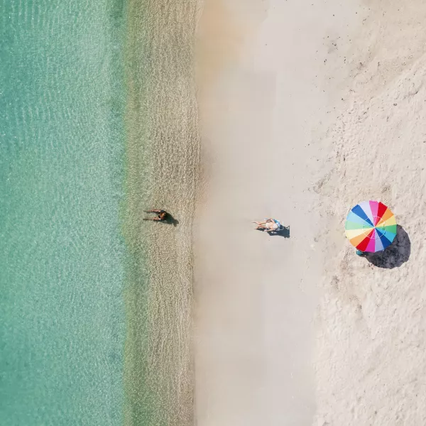 Relaxing in the beach
