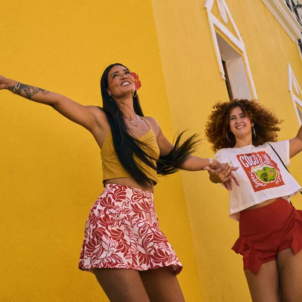 women walking down street