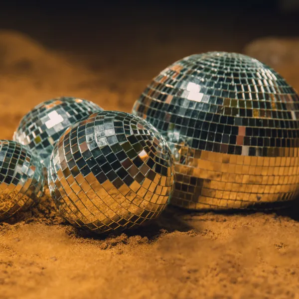 Disco Balls and the beach