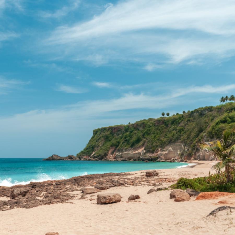 View of the beach Punta Borinquen.