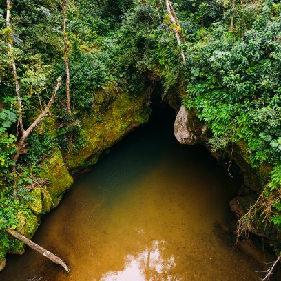 Scenic view of a cave along the Tanamá River in Utuado, Puerto Rico.