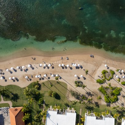 Beach at Hyatt Regency Grand Reserve, filming site for Fantasy Island