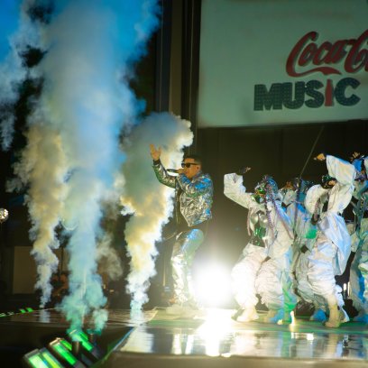 Boricua superstar Daddy Yankee performing at Distrito TMobile in San Juan, Puerto Rico.