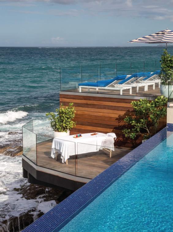 Over the ocean spa treatment at the Spa at the Condado Vanderbilt Hotel. 